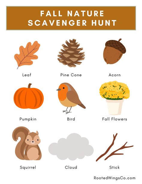 Fall Into Fun: A Kid's Fall Scavenger Hunt Adventure - Rooted Wings Co Fall Scavenger Hunt For Kids, Fall Scavenger Hunt, Fall Landscaping, Fall Activity, Scavenger Hunt For Kids, Engage Kids, Harvest Thanksgiving, Toddler Fall, Fall Apples