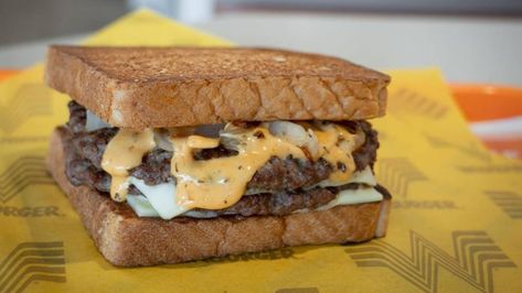 Patty Melt Sauce Recipe, Patty Melt Sauce, Whataburger Patty Melt, Honey Butter Chicken Biscuit, Patty Melt Recipe, What A Burger, Honey Butter Chicken, Pepper Sauce Recipe, Melt Recipe