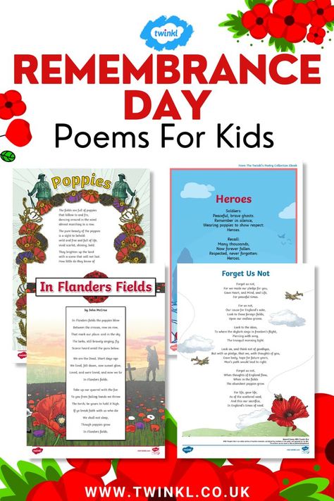 Remembrance Day Poems For Kids Poppies Poem, Remembrance Day Poems, Ancient Sumer, Poems For Kids, History Lesson Plans, Great Fire Of London, The Great Fire, Poetry Collection, Remembrance Day