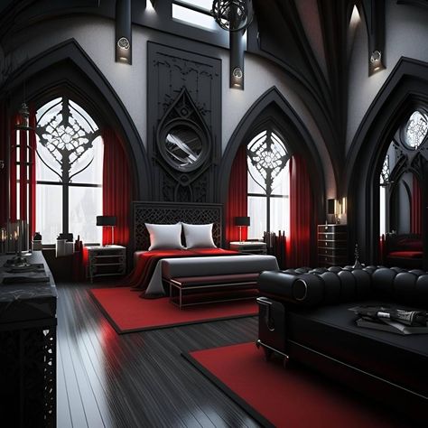 Gothic Bedroom, Fantasy Furniture, Fantasy Rooms, Gothic Furniture, Dark Home Decor, Goth Home, Goth Home Decor, Dark Home, Fantasy House