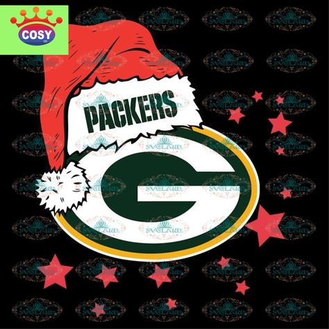 Packers Christmas, Green Bay Packers Hat, Sports Lover Gifts, Nfl Gifts, Santa Svg, Creative Person, Nfl Logo, Nfl Fans, Football Svg