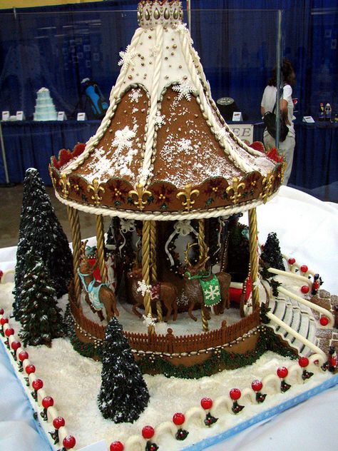 Gingerbread House Competition Asheville Winner | Recent Photos The Commons Getty Collection Galleries World Map App ... Gingerbread Carousel, Gingerbread Dough, Make A Gingerbread House, Gingerbread House Designs, All Things Gingerbread, Gingerbread Party, Gingerbread House Cookies, Gingerbread Village, Cookie House