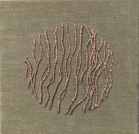 SCULPTURAL GOLDWORK — Hanny Newton Embroidery Hanny Newton, Art Deco Beading, Couching Embroidery, Thread Craft, Textile Artwork, Gold Work Embroidery, Abstract Embroidery, Contemporary Textiles, Contemporary Embroidery