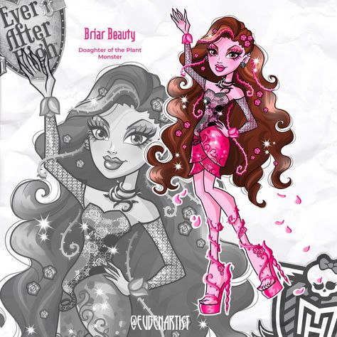 Ever After High X Monster High, Briar Beauty, Plant Monster, Raven Queen, Monster High Art, Monster High Characters, Ever After High, Monster High Dolls, High Art