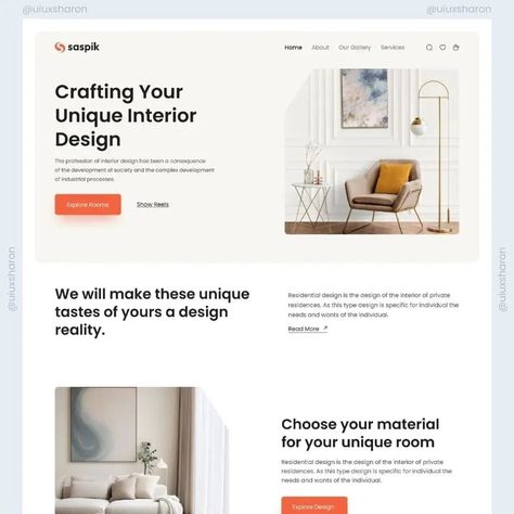 Home Renovation Website Concept ♡ Addtional, If you are looking for a professional website service, I’m here to bring your vision to life. We offer in our service : 1. Custom Web Design 2. Responsive Design 3. E-commerce Solutions 4. Content Management 5. SEO 6. UX Design 7. Maintenance & Support 8. Analytics & Reporting Elevate your online presence with our comprehensive Web Design Services. Posted by • @webdesignssphere #ecommerce #marketing #business #digitalmarketing #ecomm... Website Concept, Unique Interior Design, Custom Web Design, Website Services, Ecommerce Marketing, Modern Website, Website Design Services, Web Design Services, Building A Website