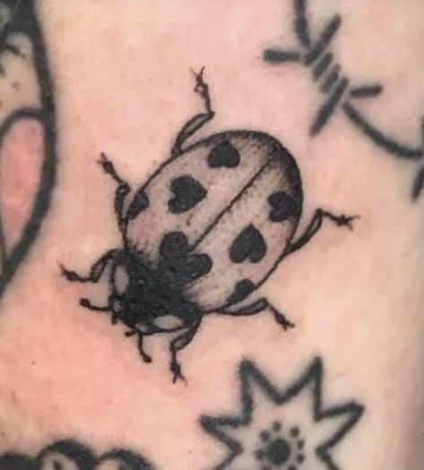 Ladybird Tattoo, Ladybug Tattoo, Abstract Tattoo Ideas, Illusion Tattoos, Optical Illusion Tattoos, Beetle Tattoo, Crazy Tattoos, Lady Bug Tattoo, Bug Tattoo