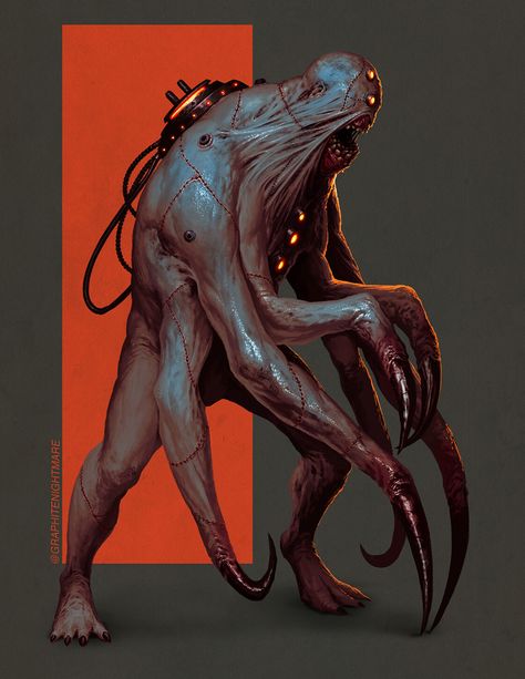 Doom Demons, Test Subject, Weird Fiction, Apocalypse Art, Super Powers Art, Horror Monsters, Cool Monsters, Planets Art, Alien Concept Art