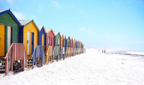 Beach, sky, sand and cloud HD photo by Arno Smit (@_entreprenerd) on Unsplash Colorful Beach House, Cape Town Itinerary, South Africa Itinerary, Africa Luxury, Africa Holiday, Africa Itinerary, Beach House Colors, Great Vacation Spots, Beach Cabana