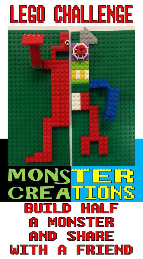 Lego Projects For Adults, Construction Club Ideas, Lego Challenge Ideas, Lego Activities For Middle School, Lego Group Activities, Lego Club Ideas, Lego Activities For Kids, Lego Crafts For Kids, Lego Monsters Ideas