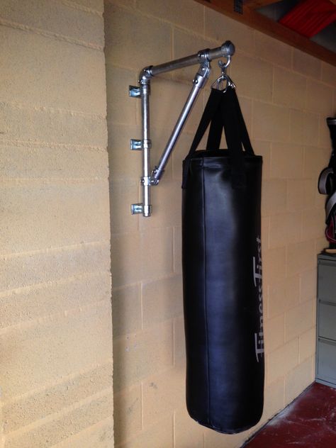 Punching Bag In Bedroom, Dnd Bedroom, Heavy Bag Mount, Basement Workout Room, Copper Splashback, Metal Store, Boxing Bag, Home Gym Garage, Bag Wall