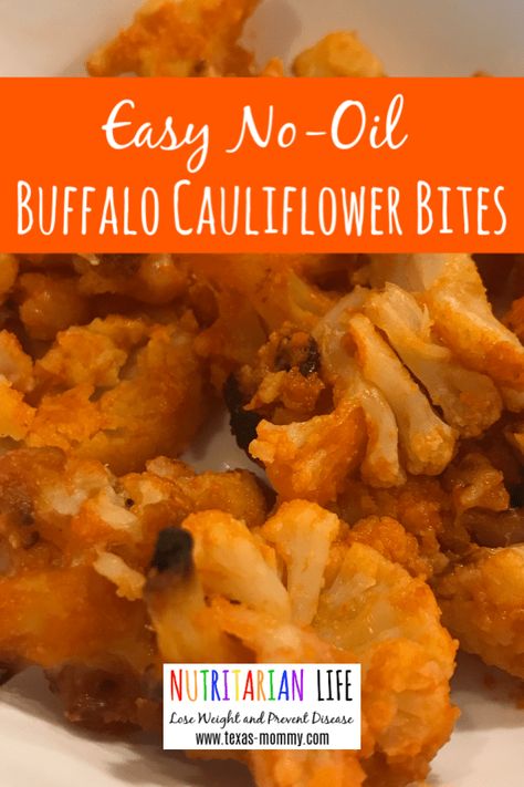 Easy no-oil buffalo cauliflower really hit the spot when you are on a whole food plant based diet! These healthy snacks are simple and only require 3 ingredients! #eattolive #wholefoodplantbased #wfpb #wfpbno #cauliflower #healthyveganrecipes #glutenfree #nutritarian #nutritarianlife Whole Food Plant Based Diet, Buffalo Cauliflower Recipes, Nutritarian Diet, Buffalo Recipe, Buffalo Cauliflower Bites, Whole Food Plant Based, Wfpb Recipes, Healthy Vegan Snacks, Buffalo Cauliflower