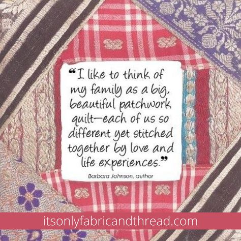 Quilters Quotes, Personalized Quilt Labels, Quilting Humor, Family Quilt, Quotes About Family, Adoption Quotes, Sewing Quotes, Quilting Quotes, Bright Quilts