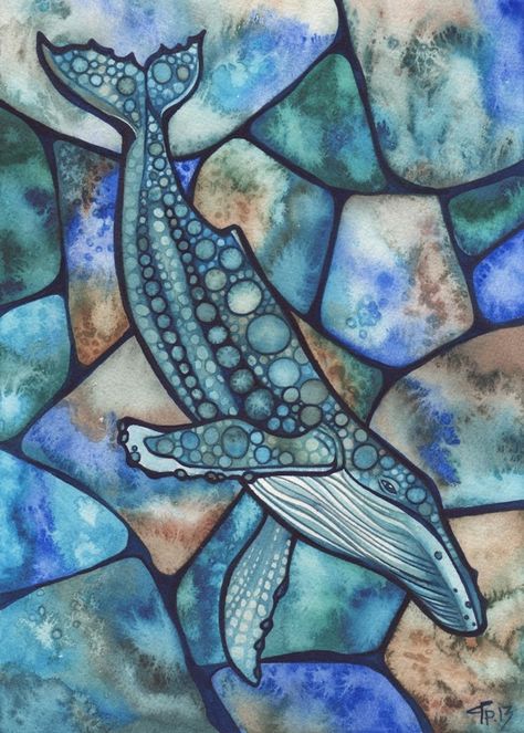 gosh these are beautiful Greenhouse Pool, Tamara Phillips, Stained Glass Whale, Sea Clipart, Whale Art Print, Gray Whale, Whale Art, Green Ocean, Whale Print