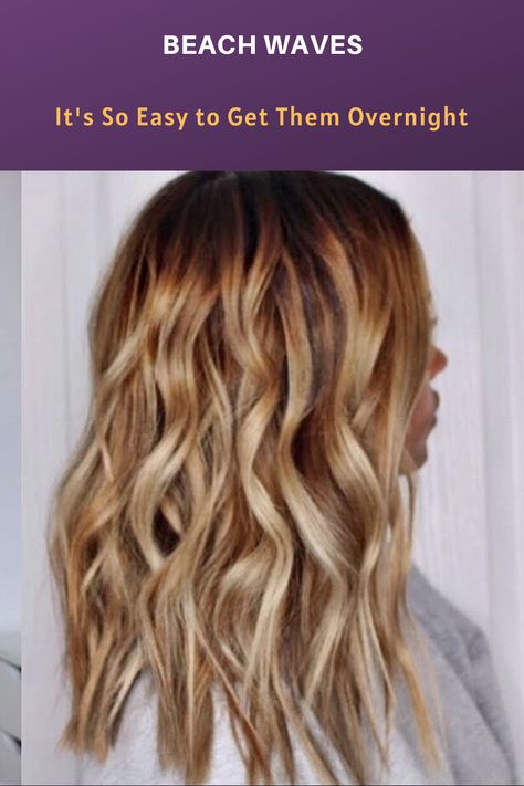 Easy Way To Get Beach Wave Hair, Braided Hair Curls Beach Waves, Braid Beach Waves, Easy Beach Waves Long Hair, Beach Wave Braids Overnight, Heatless Beach Waves Overnight Short Hair, Braided Perm Beach Waves, How To Wake Up With Wavy Hair, Easy Overnight Beach Waves