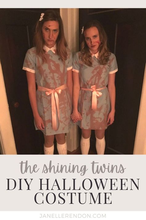 Shining Twins Costume Diy, Shinning Twins Costume Diy, Shining Halloween Costume, Shining Costume, Shining Twins Costume, Grady Twins, The Shining Twins, Twin Costumes, Peter Pan Dress