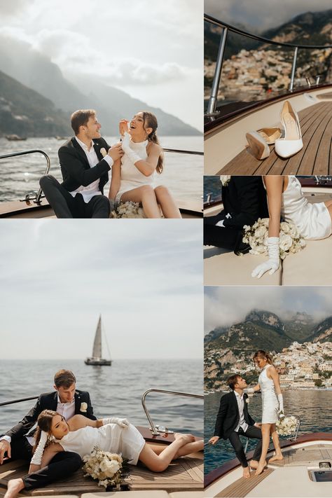 A Positano Amalfi Coast Elopement | Elopement Location Ideas | Destination Wedding Photographer | This Italy elopement on the Amalfi Coast was so dreamy and romantic! See more Positano Italy elopement ideas, Amalfi Coast elopement photos, Amalfi Coast elopement ideas, and Amalfi Coast elopement ideas Italy! Book Kim for your Italy elopement photography or destination elopement photography at kimkayephotography.com! Positano Wedding Photos, Italy Elopement Wedding Dress, Eloping In Greece, Amalfi Coast Photo Ideas, Eloping In Italy, Italian Coast Wedding, Elopement Italy, Cheap Destination Wedding, Amalfi Coast Towns