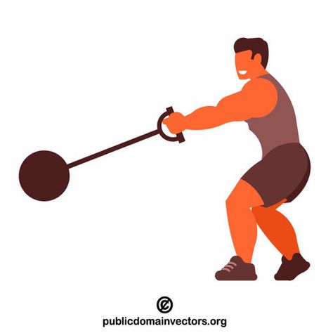 PublicDomainVectors.org-Hammer throwing Hammer Throw, Free Clipart, Public Domain, Clip Art, Sports, Pins, Quick Saves, Art