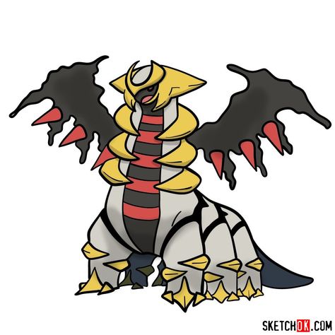 How to draw Giratina Pokemon Giratina Drawing, Pokemon Giratina, Easy Pokemon Drawings, Ghost Dragon, Giratina Pokemon, Easy Pokemon, Formal Cooler Ideas, Formal Cooler, Dragon Type Pokemon