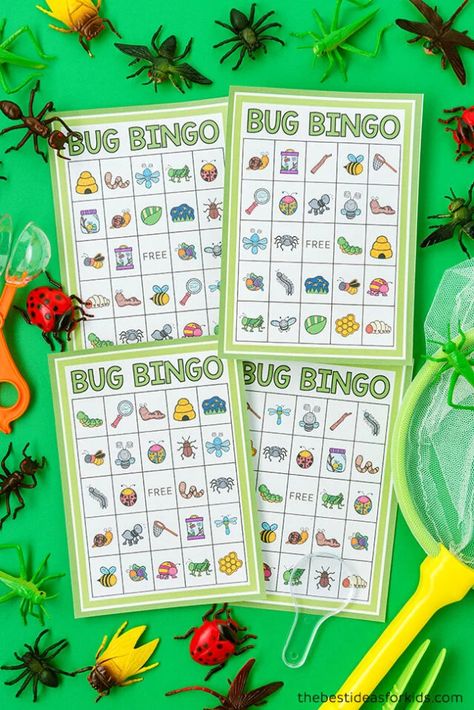 Preschool Insects Activities, Insects For Kids, Summer Preschool Activities, Bug Activities, Insects Preschool, Bug Coloring Pages, Bugs Preschool, Bingo For Kids, Insect Activities