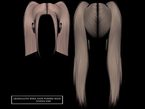 LeahLillith Rhea Hair Pushed Back - The Sims 4 Download - SimsDomination Sims 4tattoos, Sims 4 Cc Hair Alpha Long, The Sims 4 Alpha Hair, Sims 4 Cc Free Hair, Sims 4 Simblreen, Sims 4 Long Hair Cc, Hair Pushed Back, Fake Scenarios, Ts4 Hair