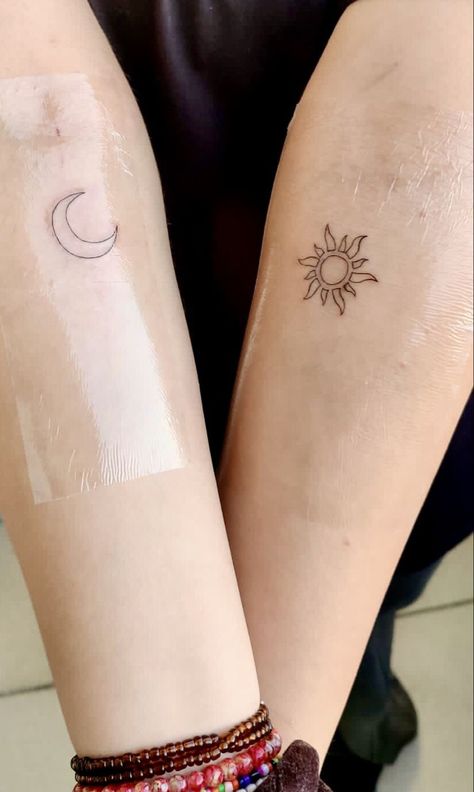 Small spiritual tattoos sun and moon inner elbow tattoo female girl woman tatts  #tattoo #smalltattoo #spiritualtattoos #sunandmoontattoo #armtattoo Small Tattoo Sun, Tattoo Sun And Moon, Inner Elbow Tattoo, Small Spiritual Tattoos, Tattoos Sun And Moon, Inner Elbow Tattoos, Easy Tattoos, Tattoo Sun, Elbow Tattoo