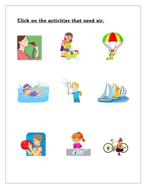 Air Worksheet For Kindergarten, Evs Worksheet For Class 1 Air, Evs Worksheets For Kindergarten, Worksheets For Class 1, Worksheet For Kindergarten, School Safety, Work Sheet, Community Helper, Worksheets Kindergarten