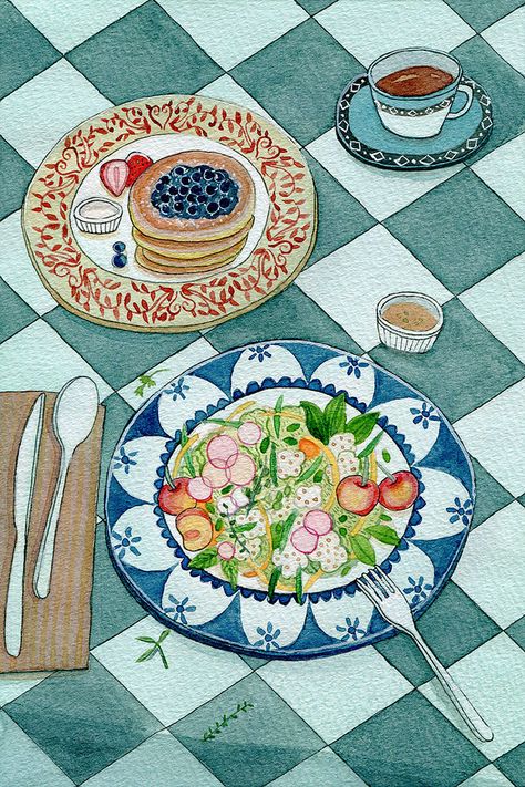 Plate Illustration Drawings, Illustration Food, True Art, Office Art, Food Illustrations, Children's Book Illustration, Children’s Books, Book Illustration, Food Art