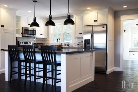 Split Level Kitchen, Build A Fireplace, Faux Brick Walls, Ceiling Texture, Island Countertops, Remodeling Mobile Homes, Kitchen Remodel Before And After, Modern Farmhouse Living Room, Faux Brick