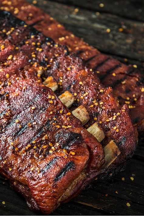 Smoked Spicy St. Louis Dry-Rubbed Ribs | Traeger Wood Pellet Grills Cooking Beef Ribs, Beef Back Ribs, Dry Rub For Ribs, Pellet Grill Recipes, Wood Pellet Grills, Bbq Smoker, Smoked Meats, Barbecue Ribs, Pellet Grills