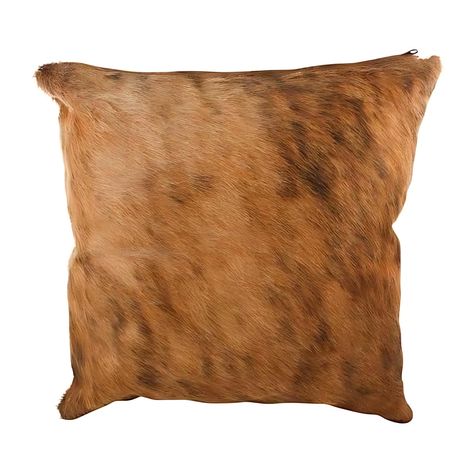 PRICES MAY VARY. Genuine Cowhide Pillow: Nothing ties a room together as elegantly as well-placed accent pillows; Bring timeless style & rustic warmth to your home with a genuine cowhide pillow that fits every style Unique Cowhide Fabric w/ Every Order: Every cowhide is unique, so each medium brindle pillow cover will be, too; Enjoy a one-of-a-kind brown cowhide w/ every purchase; Pattern WILL VARY from what's pictured as no two pillows are the same Soft & Luxurious Brown Fur Material: The benef Cowhide Pillow, Cowhide Fabric, Brindle Cowhide, Cowhide Pillows, Brown Cowhide, Fur Pillow, Brown Fur, Fluffy Pillows, Accent Pillow