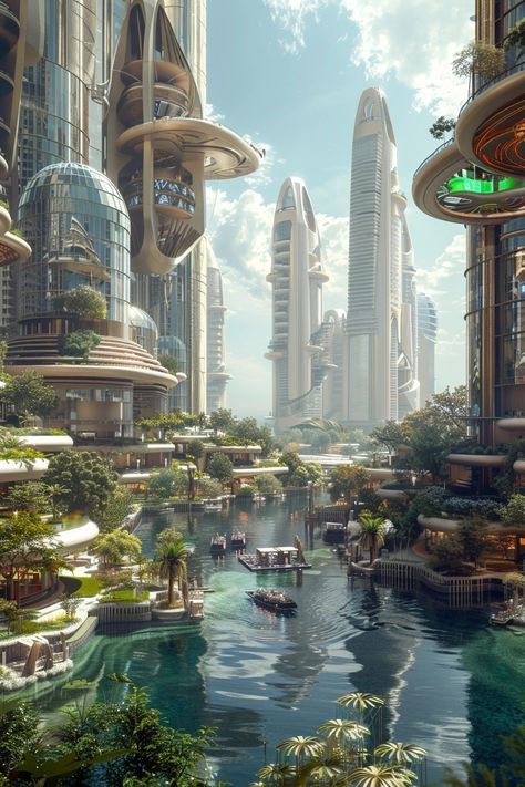 Architecture Futuristic, Future Vision, Water Boat, Futuristic Design, Sustainable Architecture, Green Building, Sustainable Design, Skyscraper, The Future