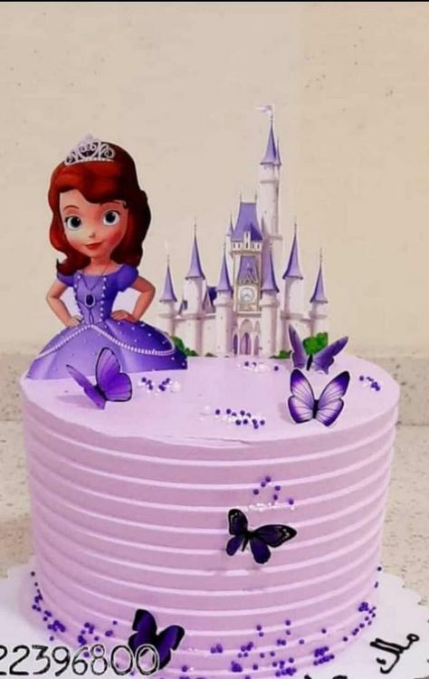 Sophia Birthday Cakes, Cake Sophia Princess, Sofia Cake Ideas, Sofia The First Cake Design, Sophia The First Birthday Cake, Sophia The First Cake, Princess Sophia Cake, Sofia Birthday Cake, Sofia The First Birthday Cake