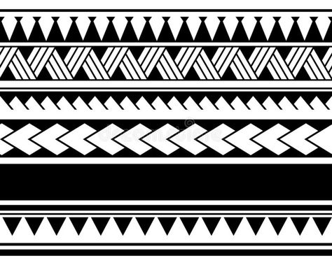 Tattoo Line Drawing, Maori Tattoo Patterns, Half Sleeve Tattoo Template, Border Tattoo, Polynesian Tattoo Sleeve, Leg Band Tattoos, Tato Maori, Tato Flash, Tattoo Band