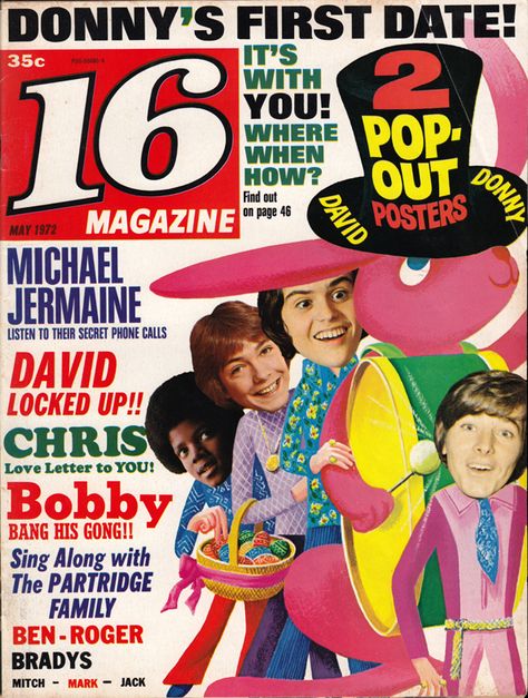 16 Magazine, Bobby Sherman, Teen Magazines, Tiger Beat, The Osmonds, Donny Osmond, Look Magazine, Teen Magazine, Jackson 5