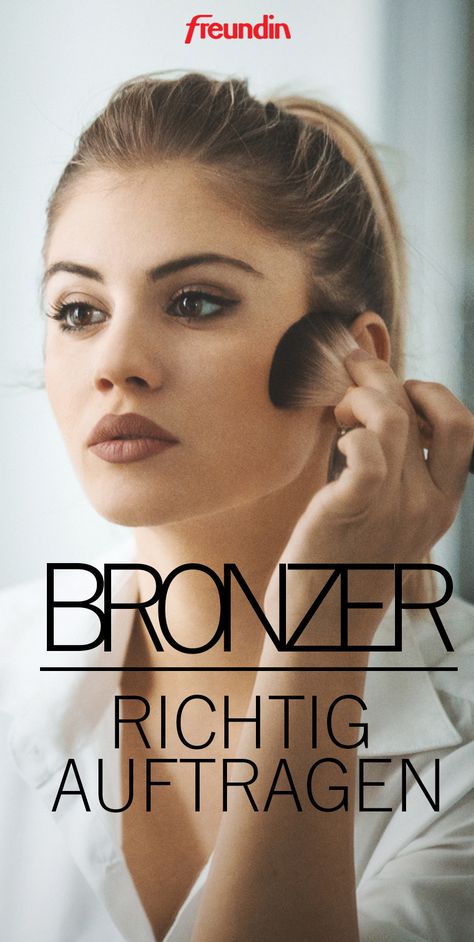 Wir erklären Ihnen die wichtigsten Beauty-Basics Schritt für Schritt. Diesmal: So einfach lässt sich Bronzer auftragen Apply Bronzer, How To Apply Bronzer, Make Up Tutorials, Anti Aging Oils, Get Rid Of Blackheads, Easy Makeup, Smokey Eyes, Best Anti Aging, Younger Looking Skin