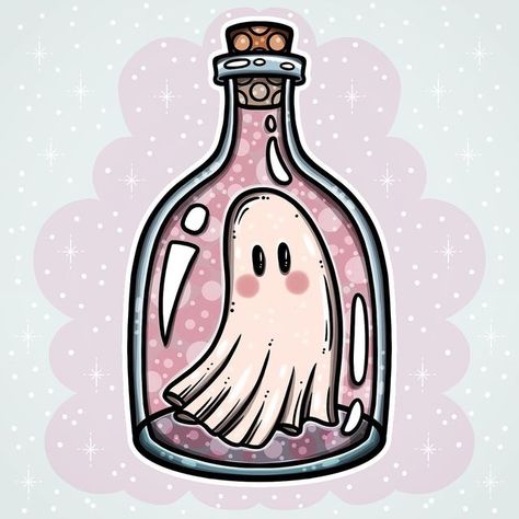 Gothic Drawings, Minimal Tattoo Designs, Minimal Tattoo Ideas, Halloween Digital Art, Halloween Jars, Ghost Drawing, Whimsical Art Paintings, Procreate Ipad Art, Tatuaje A Color