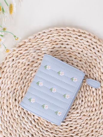 College Mom, Mom Dr, Flower Graphic Design, Pink Plant, Cute Wallets, Blue Wallet, Flower Graphic, Pocket Wallet, Elegant Flowers