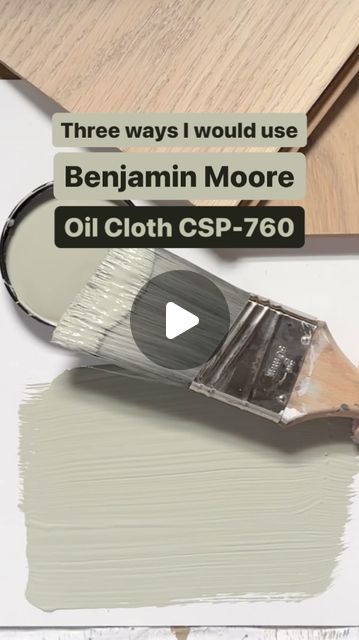 Karolina De Costa on Instagram: "Benjamin Moore Oil Cloth is a muted mid tone green with a gray undertone. BEDROOM WALLS: Use Oil Cloth to create a soft cozy space perfect for relaxing. Accessorize with blankets, window treatments and bedding in soft cream or linen, mid-tone grays or blush pinks. KITCHEN CABINETS: Pair Oil Cloth with warm brass or antique gold hardware, lighting or fixtures, and counters in white marble, black marble or soapstone. BUILT-INS: In the living room create a chic space by painting bookcases, built-ins or fireplace surround in Benjamin Moore Oil Cloth. For woodwork or trim pair with warm whites like Benjamin Moore White Dove, Steam or Dune White. For more Benjamin Moore colors don’t forget to follow along, like and share your favorites! #interiordesign Benjamin Moore Oil Cloth Coordinating Colors, Oil Cloth By Benjamin Moore, Bm Oil Cloth Paint, Soft Fern Benjamin Moore Bedroom, Benjamin Moore Oil Cloth Bathroom, Oil Cloth Benjamin Moore Cabinets, Sheep’s Wool Benjamin Moore, Bm Oil Cloth, Benjamin Moore Oil Cloth Cabinets