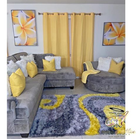 Gray Blue And Yellow Living Room, Girl Apartment Decor, Apartment Decorating Living, Classy Living Room, Room Decor Living Room, Living Room Decor Gray, First Apartment Decorating, Living Room Decor Colors, Apartment Living Room Design