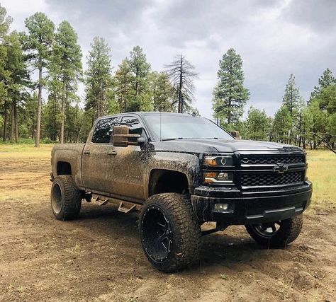 Lifted Chevy Trucks 1500, Pretty Trucks, Pick Up Trucks, Black Lifted Trucks, Big Jacked Up Trucks, Big Chevy Trucks, Black Jacked Up Trucks, Jacked Up Trucks With Led Lights, Lifted Trucks With Led Lights