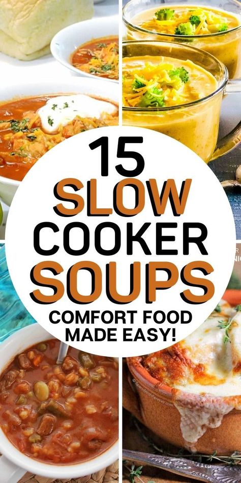 Soup Recipes Easy Healthy, Healthy Slow Cooker Soup Recipes, Healthy Slow Cooker Soup, Potluck Comfort Food, Slow Cooker Soup Recipes Healthy, Soup Recipes Uk, Dinner Soup Recipes, Slow Cooker Soup Recipes, Soup Recipes Easy