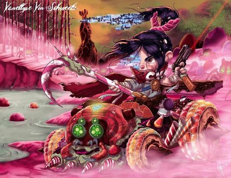 Twisted Vanellope Von Schweetz from Wreck-It-Ralph. Creepy Disney, Fan Art Disney, Twisted Princesses, Dark Disney Princess, Evvi Art, Twisted Disney Princesses, Zombie Princess, Vanellope Y Ralph, Goth Disney