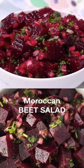 Beetroot And Spinach Salad, Middle Eastern Beet Salad, Red Salad Recipe, Moroccan Beet Salad, Mediterranean Beet Salad, Red Beet Salad Recipes, Moroccan Dishes Food, Beetroot Salad Recipes, Red Beet Salad