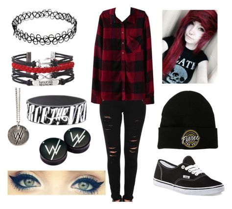 "Plaid Emo Party" by mrosep ❤ liked on Polyvore featuring Frame, Albino, Hot Topic and Vans Emo Party, Cute Emo Outfits, Emo Style, E Girl Outfits, Band Outfits, Scene Outfits, Rock Outfits, Emo Outfits, Punk Outfits