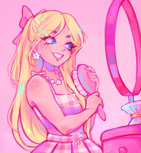 Barbie Fan Art, Barbie Fanart, Barbie Drawing, Semi Realism, Arte Do Kawaii, Cute Little Drawings, Barbie Movies, Cute Art Styles, Girls Cartoon Art