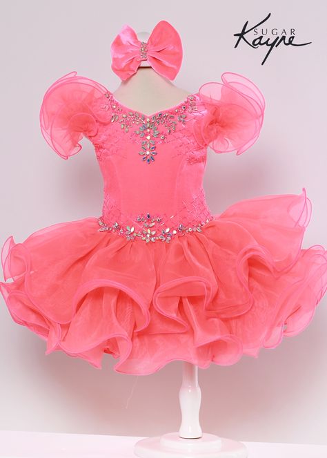 Johnathan Kayne | C213 - Johnathan Kayne Cupcake Pageant Dress, Organza Outer, Baby Pageant Dresses, Organza Gown, Johnathan Kayne, Thrift Store Outfits, Organza Gowns, Plastic Dress, Ruffle Gown