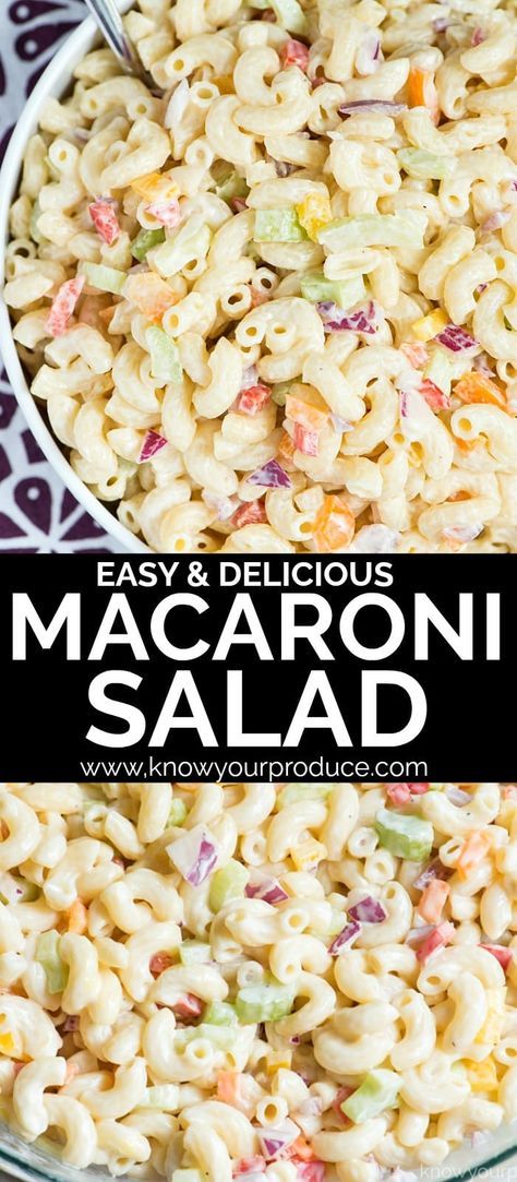 Macaroni Salades, Ideas Para La Cena, Easy Macaroni Salad, Salad Cucumber, Easy Macaroni, Mac Salad, Macaroni Salad Recipe, Vegan Salad Recipes, Vegan Side Dishes