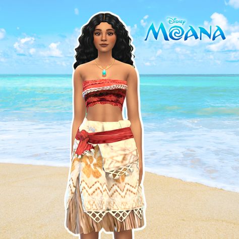 Disney Princess Challenge, Sims 4 Seasons, Moana Dress, Disney Princess Hairstyles, Disney Challenge, Sims 4 Cas Mods, Casas The Sims 4, Sims 4 Teen, Sims 4 Characters