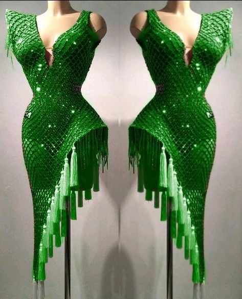 Green - Ballroom Fashion. Dress: vesahietala for ©sashakondrashova - Saved from : rn.vk.com Drag Outfits, Mardi Gras Diy, Ballroom Fashion, Dancesport Dresses, Green Pictures, Latin Dance Dresses, Latin Dress, Ballroom Dress, Dance Dress