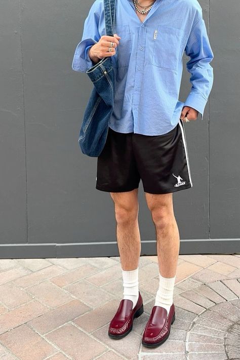 Streetwear Inspo, Dope Outfits For Guys, Streetwear Shorts, Mens Trendy Outfits, Mens Casual Dress Outfits, Streetwear Men, Mens Pants Fashion, Summer 24, Men Summer